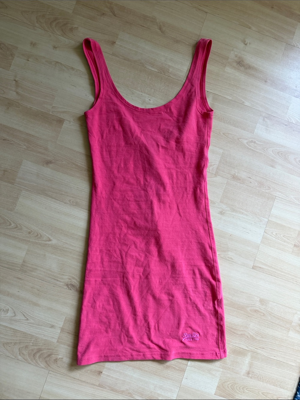 Superdry Women's Hot Pink Scoop Neck Tank Dress